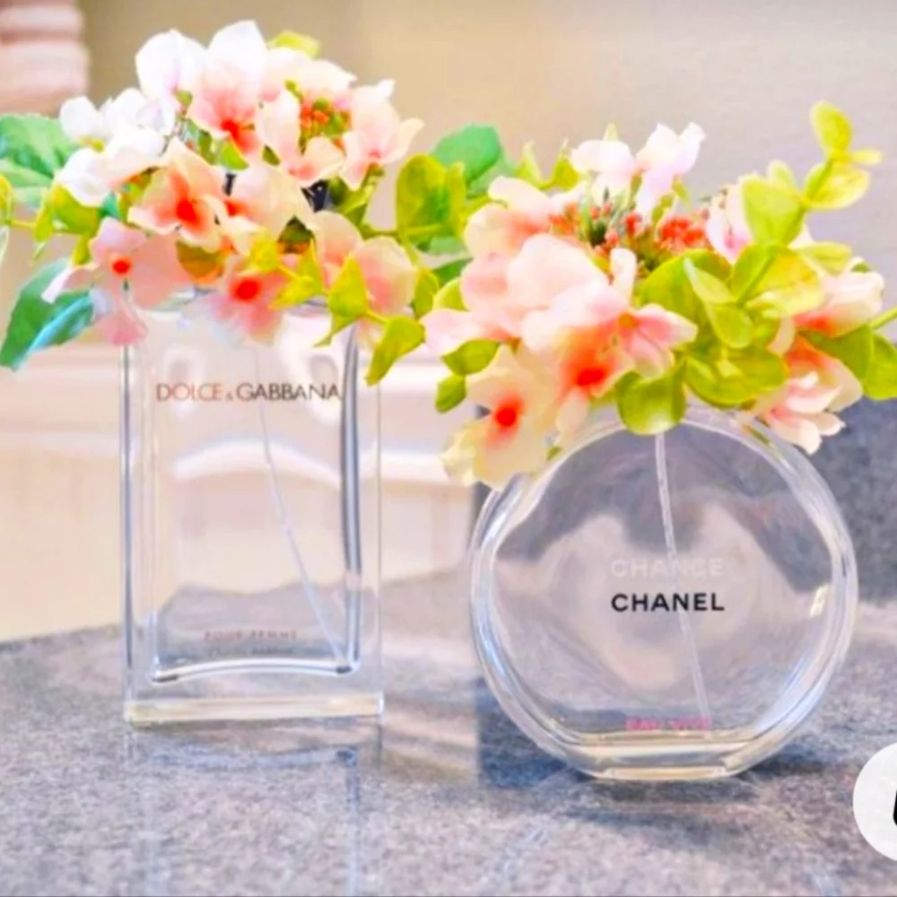 Chanel Chance Eau Tendre Empty 3.4 oz Bottle and Box Decor